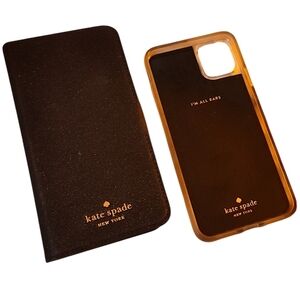 Kate Spade Black and Gold Phone Case And Magnetic Cover For iPhone 11